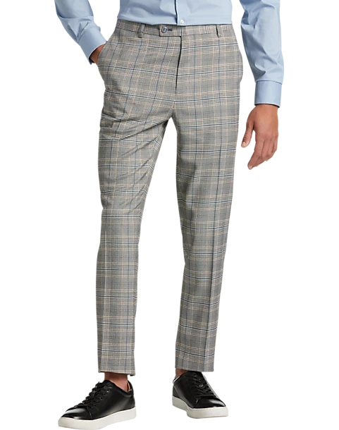 Paisley & Gray Slim Fit Suit Separates Pants, Slate Blue Check 1 Paisley & Gray Slim Fit Suit Separates Pants, Slate Blue Check