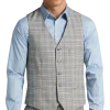 Paisley & Gray Slim Fit Suit Separates Vest, Slate Blue Check