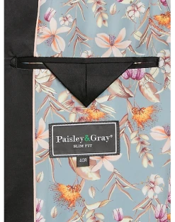 Paisley & Gray Slim Fit Suit Separates Coat, Beige -Cole Haan Shop MW40 3XJA 25 PAISLEY GRAY BEIGE ALT3