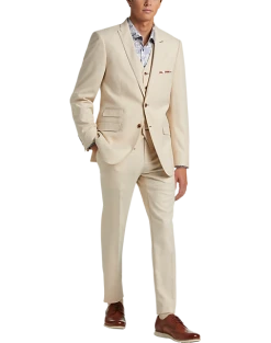 Paisley & Gray Slim Fit Suit Separates Coat, Silky Beige -Cole Haan Shop MW40 3XJF 05 PAISLEY GRAY SILKY BEIGE ALT9