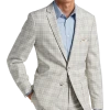 Paisley & Gray Slim Fit Suit Separates Coat, Baby Blue & Tan Plaid