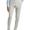 Paisley & Gray Slim Fit Suit Separates Pants, Baby Blue & Tan Plaid