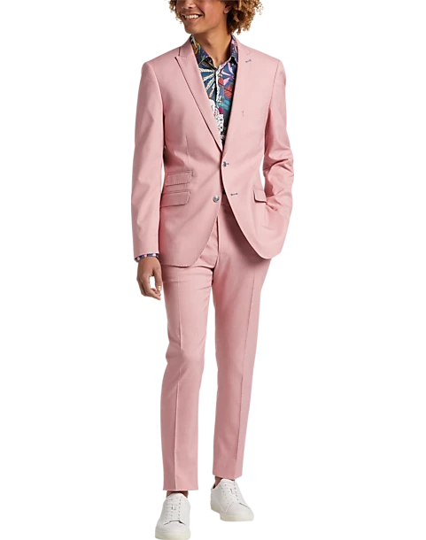 Paisley & Gray Slim Fit Suit Separates Coat, Pink Carnation 2 Paisley & Gray Slim Fit Suit Separates Coat, Pink Carnation - Image 2