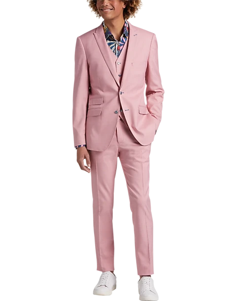 Paisley & Gray Slim Fit Suit Separates Coat, Pink Carnation 7 Paisley & Gray Slim Fit Suit Separates Coat, Pink Carnation - Image 7