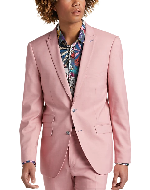 Paisley & Gray Slim Fit Suit Separates Coat, Pink Carnation 1 Paisley & Gray Slim Fit Suit Separates Coat, Pink Carnation
