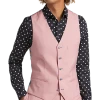 Paisley & Gray Slim Fit Suit Separates Vest, Pink Carnation