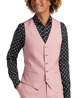 Paisley & Gray Slim Fit Suit Separates Vest, Pink Carnation