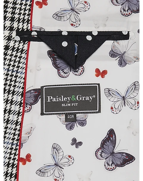 Paisley & Gray Slim Fit Suit Separates, Black And White Houndstooth 4 Paisley & Gray Slim Fit Suit Separates, Black And White Houndstooth - Image 4