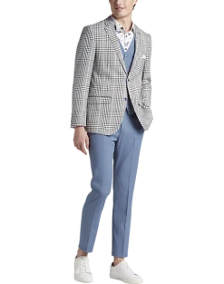 Paisley & Gray Slim Fit Suit Separates Coat, Black And White Houndstooth -Cole Haan Shop MW40 3XK5 87 PAISLEY GRAY BLACK WHITE HOUNDS CHECK ALT5 1
