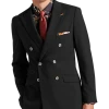 Paisley & Gray Slim Fit Double Breasted Suit Separates Coat, Jet Black