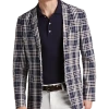 Paisley & Gray Slim Fit Suit Separates Coat, Navy Seersucker Plaid