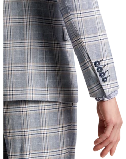 Paisley & Gray Slim Fit Suit Separates, Blue & Beige Check -Cole Haan Shop MW40 3XKR 67 PAISLEY GRAY BLUE BEIGE CHECK ALT2