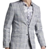 Paisley & Gray Slim Fit Suit Separates, Blue & Beige Check