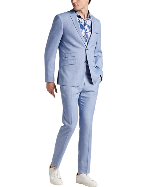 Paisley & Gray Slim Fit Suit Separates, Blue Sharkskin 2 Paisley & Gray Slim Fit Suit Separates, Blue Sharkskin - Image 2