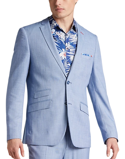 Paisley & Gray Slim Fit Suit Separates, Blue Sharkskin 1 Paisley & Gray Slim Fit Suit Separates, Blue Sharkskin