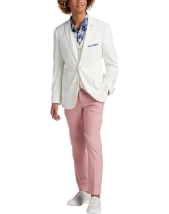 Paisley & Gray Slim Fit Suit Separates Jacket, White -Cole Haan Shop MW40 3XL5 49 PAISLEY GRAY LILY WHITE ALT5