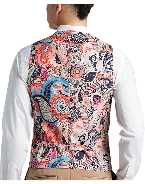 Paisley & Gray Slim Fit Suit Separates Vest, Nutmeg 2 Paisley & Gray Slim Fit Suit Separates Vest, Nutmeg - Image 2