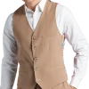 Paisley & Gray Slim Fit Suit Separates Vest, Nutmeg