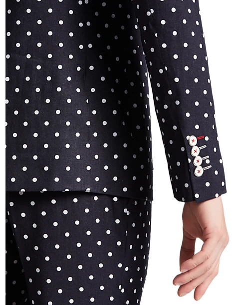Paisley & Gray Slim Fit Suit Separates Coat, Navy With White Polka Dots 3 Paisley & Gray Slim Fit Suit Separates Coat, Navy With White Polka Dots - Image 3