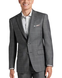Calvin Klein X-Fit Slim Fit Suit Separates, Gray Windowpane