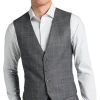 Calvin Klein X-Fit Slim Fit Suit Separates Vest, Gray Windowpane