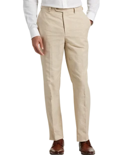 JOE Joseph Abboud Slim Fit Linen Blend Suit Separates Pants, Tan Chambray