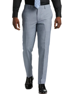 JOE Joseph Abboud Slim Fit Suit Separates Pants Light Blue Sharkskin