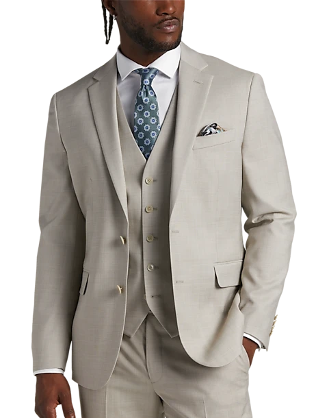 JOE Joseph Abboud Slim Fit Suit Separates, Tan Sharkskin 3 JOE Joseph Abboud Slim Fit Suit Separates, Tan Sharkskin - Image 3