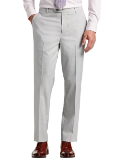 Pronto Uomo Modern Fit Suit Separates Pants, Light Gray Sharkskin
