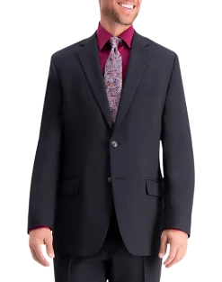 Haggar Travel Performance Classic Fit Suit Separates Coat, Black