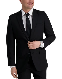 Haggar Premium Comfort 4-Way Stretch Slim Fit Suit Separates Coat, Black
