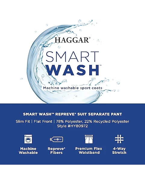 Haggar Smart Wash™ Slim Fit Suit Separates Pants, Navy 3 Haggar Smart Wash™ Slim Fit Suit Separates Pants, Navy - Image 3