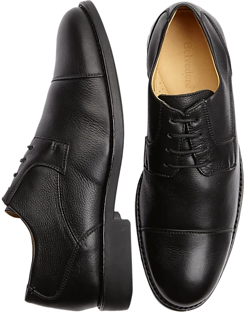 Belvedere Duke Cap Toe Shoes, Black 1 Belvedere Duke Cap Toe Shoes, Black