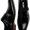 Stacy Adams Bayne Double Monk Strap Dress Shoes, Black