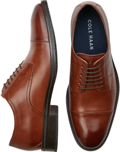 Cole Haan Modern Essentials Cap Toe Oxfords, Cognac