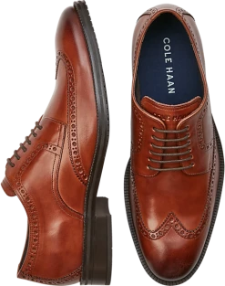 Cole Haan Modern Essentials Wingtip Oxfords, Cognac
