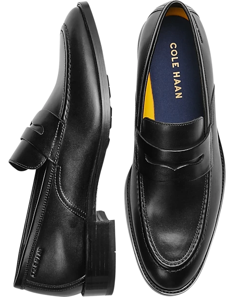 Cole Haan Hawthorne Moc Toe Penny Loafers, Black 1 Cole Haan Hawthorne Moc Toe Penny Loafers, Black