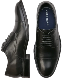 Cole Haan Modern Essentials Waterproof Cap Toe Oxfords, Black