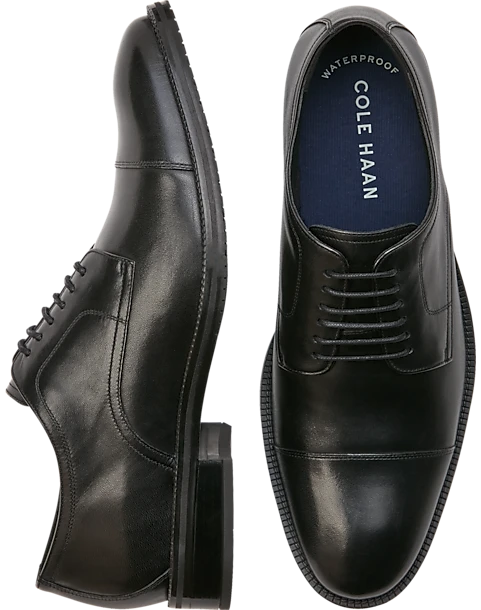 Cole Haan Modern Essentials Waterproof Cap Toe Oxfords, Black 1 Cole Haan Modern Essentials Waterproof Cap Toe Oxfords, Black