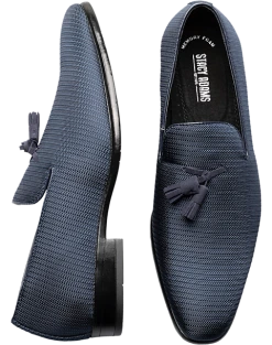 Stacy Adams Tazewell Tasseled Formal Loafers, Navy