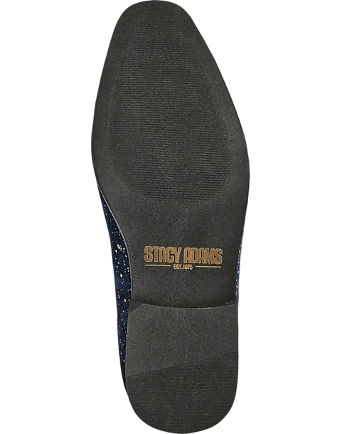 Stacy Adams Stellar Velvet Constellation Formal Loafers, Black 2 Stacy Adams Stellar Velvet Constellation Formal Loafers, Black - Image 2