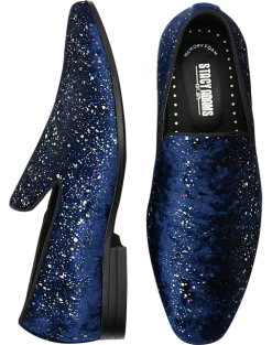 Stacy Adams Stellar Velvet Constellation Formal Loafers, Black