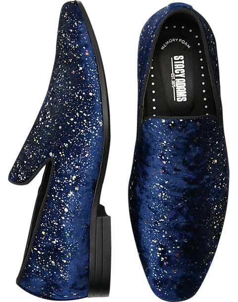 Stacy Adams Stellar Velvet Constellation Formal Loafers, Black 1 Stacy Adams Stellar Velvet Constellation Formal Loafers, Black