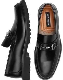 Steve Madden Kamran Horsebit Lug Loafers, Black