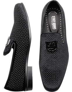 Stacy Adams Swagger Studded Ornament Formal Loafers, Black