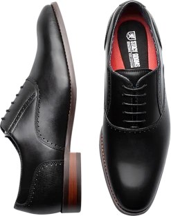 Stacy Adams Kalvin Plain Toe Lace-Up Dress Shoes, Black