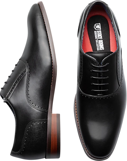 Stacy Adams Kalvin Plain Toe Lace-Up Dress Shoes, Black 1 Stacy Adams Kalvin Plain Toe Lace-Up Dress Shoes, Black