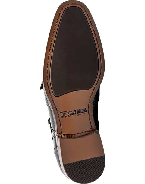 Stacy Adams Karson Wingtip Monkstrap Dress Shoes, Black 2 Stacy Adams Karson Wingtip Monkstrap Dress Shoes, Black - Image 2