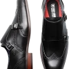 Stacy Adams Karson Wingtip Monkstrap Dress Shoes, Black