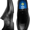 Nunn Bush Wade Work Moc Toe Slip On Shoes, Black